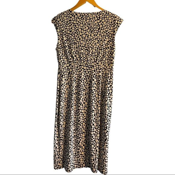 Sz 10 Dress Polka Dot with shoulder pads & figure flattering style NWOT - Picture 7 of 13